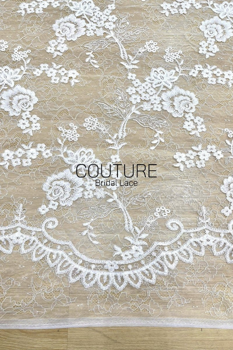 Floral Lace: Dense Allover Floral Pattern, 3 Meters