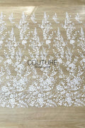 Floral Lace: Dense Allover Floral with Scalloped Border, 3 Meters
