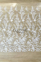 Floral Lace: Dense Allover Floral with Scalloped Border, 3 Meters