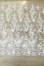 Floral Lace: Dense Allover Floral with Scalloped Border, 3 Meters