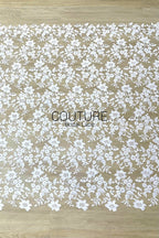 Floral Lace: Dense Allover Floral with Scalloped Border, 3 Meters