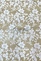 Floral Lace: Dense Allover Floral with Scalloped Border, 3 Meters