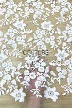 Floral Lace: Dense Allover Floral with Scalloped Border, 3 Meters