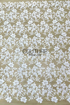 Floral Lace: Dense Allover Floral with Scalloped Border, 3 Meters