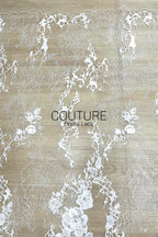 Floral Lace: Ornate Floral Clusters with Scalloped Border, 3 Meters