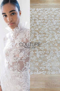 Floral Lace: Ornate Floral Clusters with Scalloped Border, 3 Meters