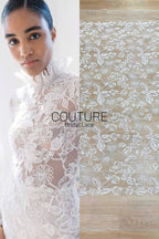 Floral Lace: Ornate Floral Clusters with Scalloped Border, 3 Meters