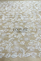 Floral Lace: Ornate Floral Clusters with Scalloped Border, 3 Meters