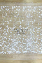 Floral Lace: Dense Allover Floral with Scalloped Border, 3 Meters
