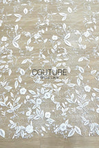 Floral Lace: Dense Allover Floral with Scalloped Border, 3 Meters