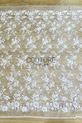 Floral Lace: Dense Allover Floral with Scalloped Border, 3 Meters