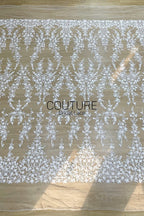 Floral Lace: Dense Allover Floral with Scalloped Border, 3 Meters