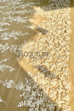 Floral Lace: Dense Allover Floral with Scalloped Border, 3 Meters