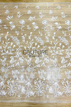 Floral Lace: Ornate Floral Vine with Eyelash Scalloped Border, 3 Meters
