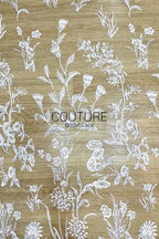 Floral Lace: Ornate Floral Vine with Eyelash Scalloped Border, 3 Meters