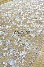 Floral Lace: Ornate Floral Vine with Eyelash Scalloped Border, 3 Meters