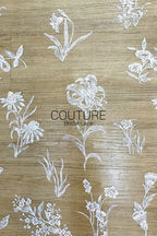 Floral Lace: Ornate Floral Vine with Eyelash Scalloped Border, 3 Meters