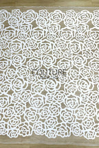 Floral Lace: Scattered Floral Clusters with Scalloped Border, 3 Meters