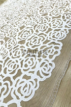 Floral Lace: Scattered Floral Clusters with Scalloped Border, 3 Meters