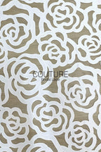 Floral Lace: Scattered Floral Clusters with Scalloped Border, 3 Meters
