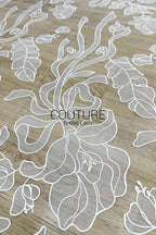 Floral Lace: Dense Floral Allover with Scalloped Border, 3 Meters