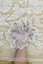 Floral Lace: Dense Floral Allover with Scalloped Border, 3 Meters