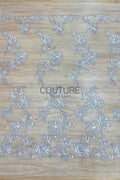 Color Lace: Floral Vine Embroidery with Scalloped Floral Edge Border, 1 Meter