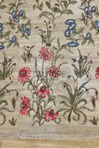 Color Lace: Meadow Wildflower Embroidery with Delicate Scalloped Floral Lace Edge, 1 Meter