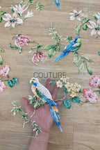 Color Lace: Sequined Florals with Motif Edge, 1 Meter