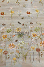 Color Lace: Scattered Floral Embroidered Blooms with Sequined and Beaded Flower Motifs, 1 Meter