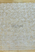 Beaded Chantilly Lace: Ivory Delicate Floral Vine with Scalloped Eyelash Fringe Edge, 3 Meters