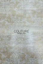Chantilly Lace: White Dense Allover Floral Clusters with Multi-Layer Scrolling Bubble Openwork Border, 3 Meters